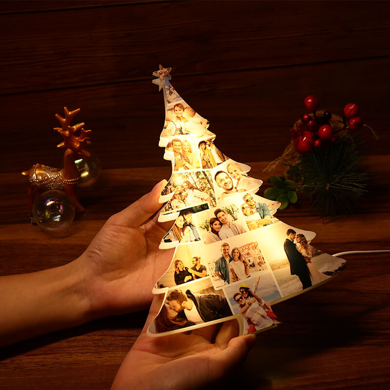 Personalisiertes Weihnachtsbaum-Fotolicht