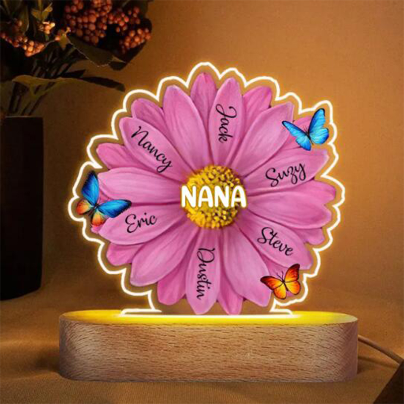 Personalized Mother's Day Sunflower Night Light