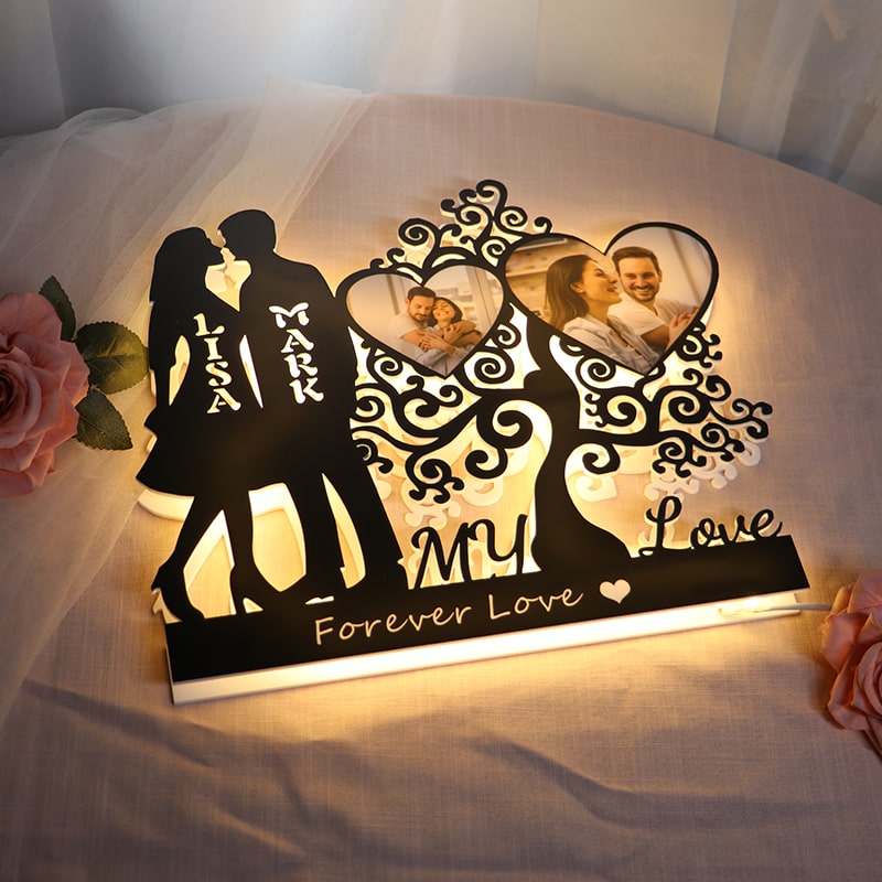 Personalisierte Paarnamen-Acryllampe
