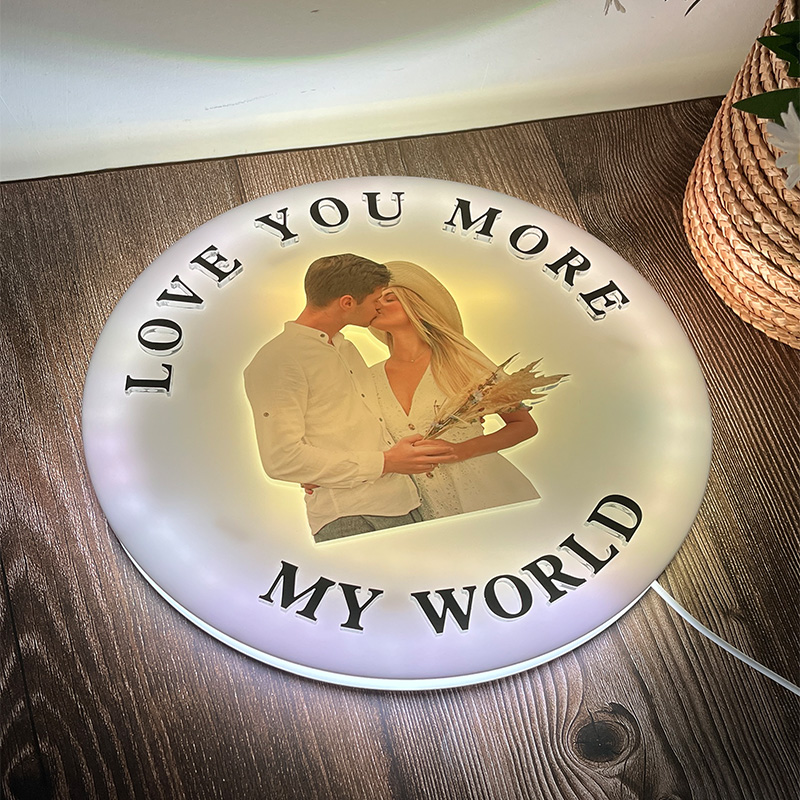 Personalized 3D Photo Text Colorful Night Light Sign