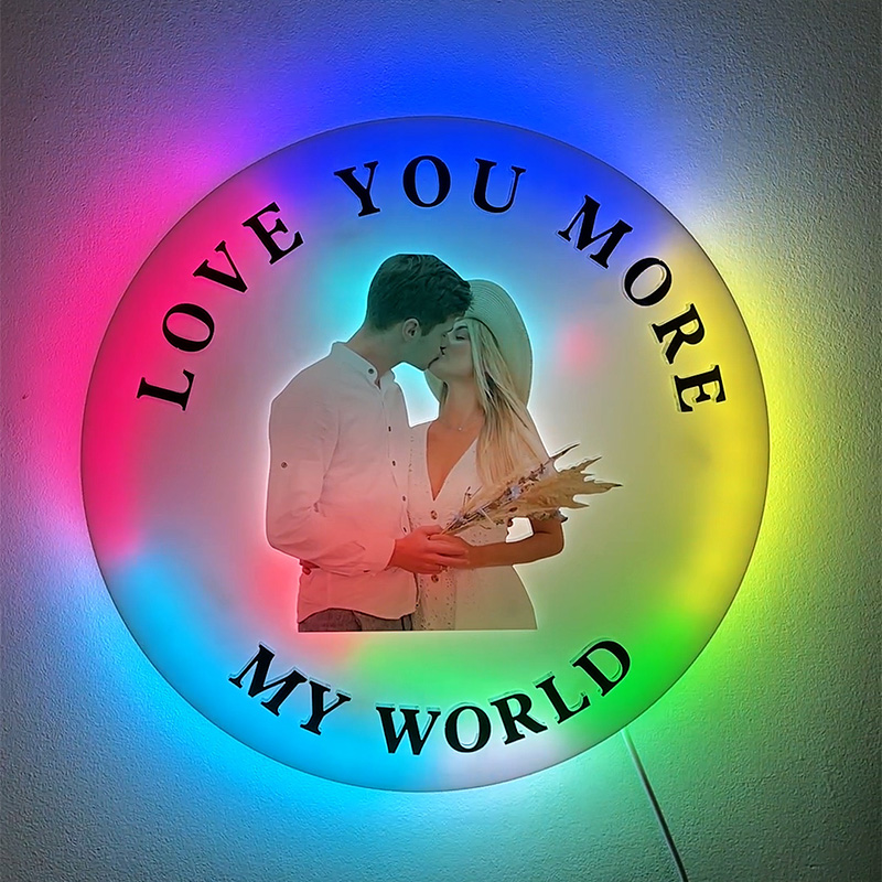Personalized 3D Photo Text Colorful Night Light Sign