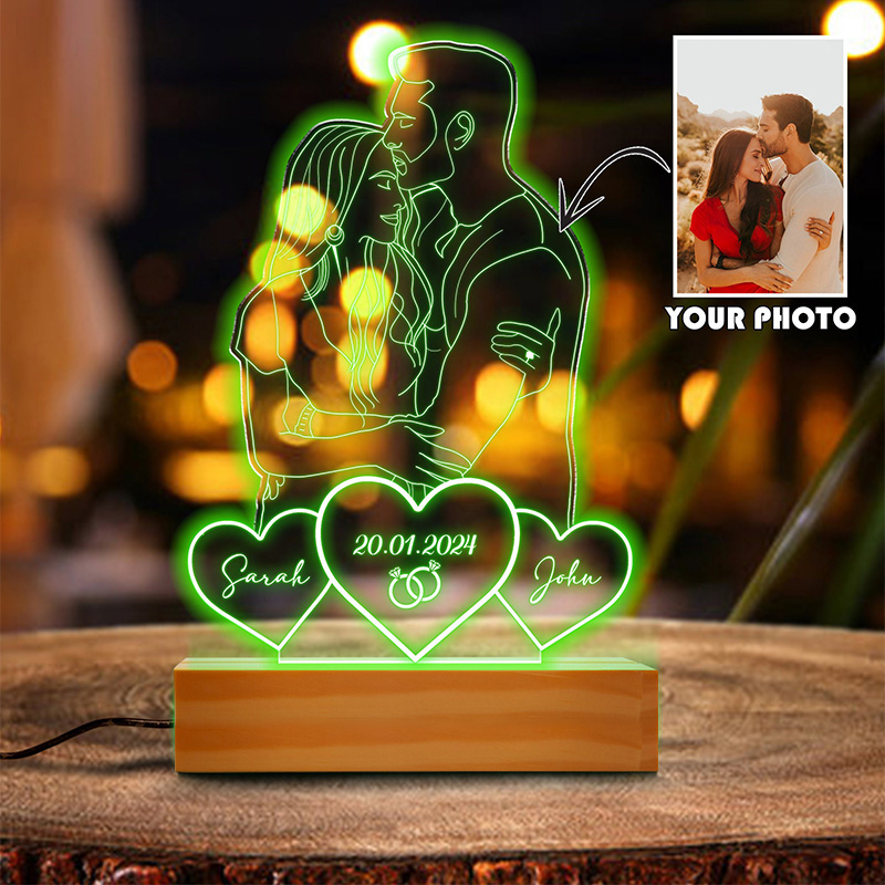 Personalisiertes 3D-Foto-Nachtlicht-Geschenk