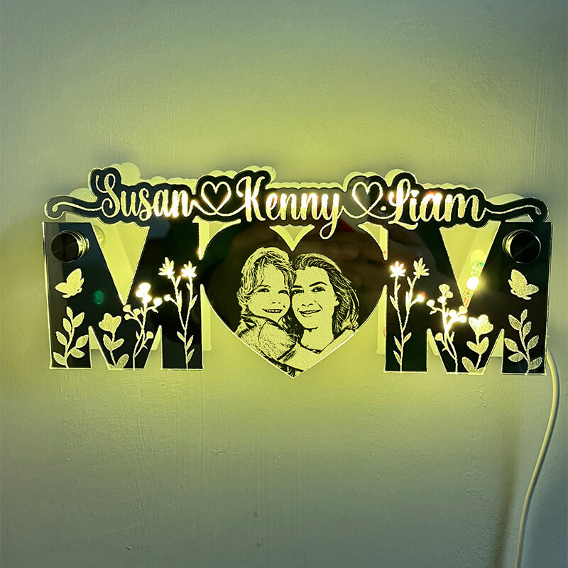 Personalized Photo Mother's Day Mirror Lamp