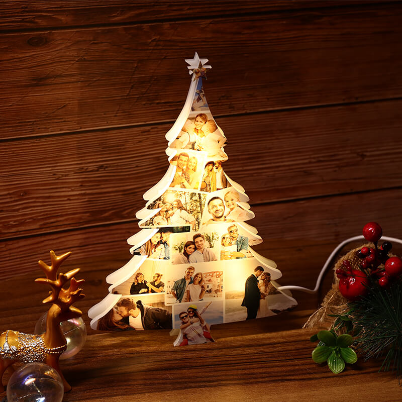 Personalisiertes Weihnachtsbaum-Fotolicht